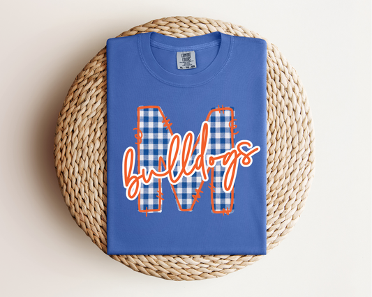 Montevallo Bulldogs Gingham Tee