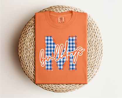 Montevallo Bulldogs Gingham Tee