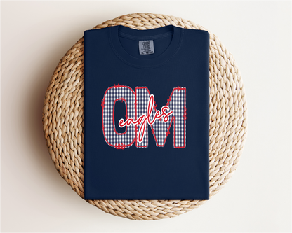Oak Mountain Eagles Gingham Tee