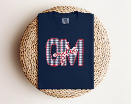 Oak Mountain Eagles Gingham Tee