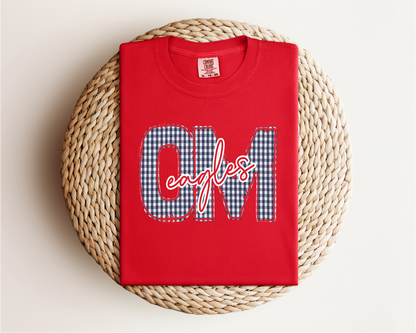 Oak Mountain Eagles Gingham Tee