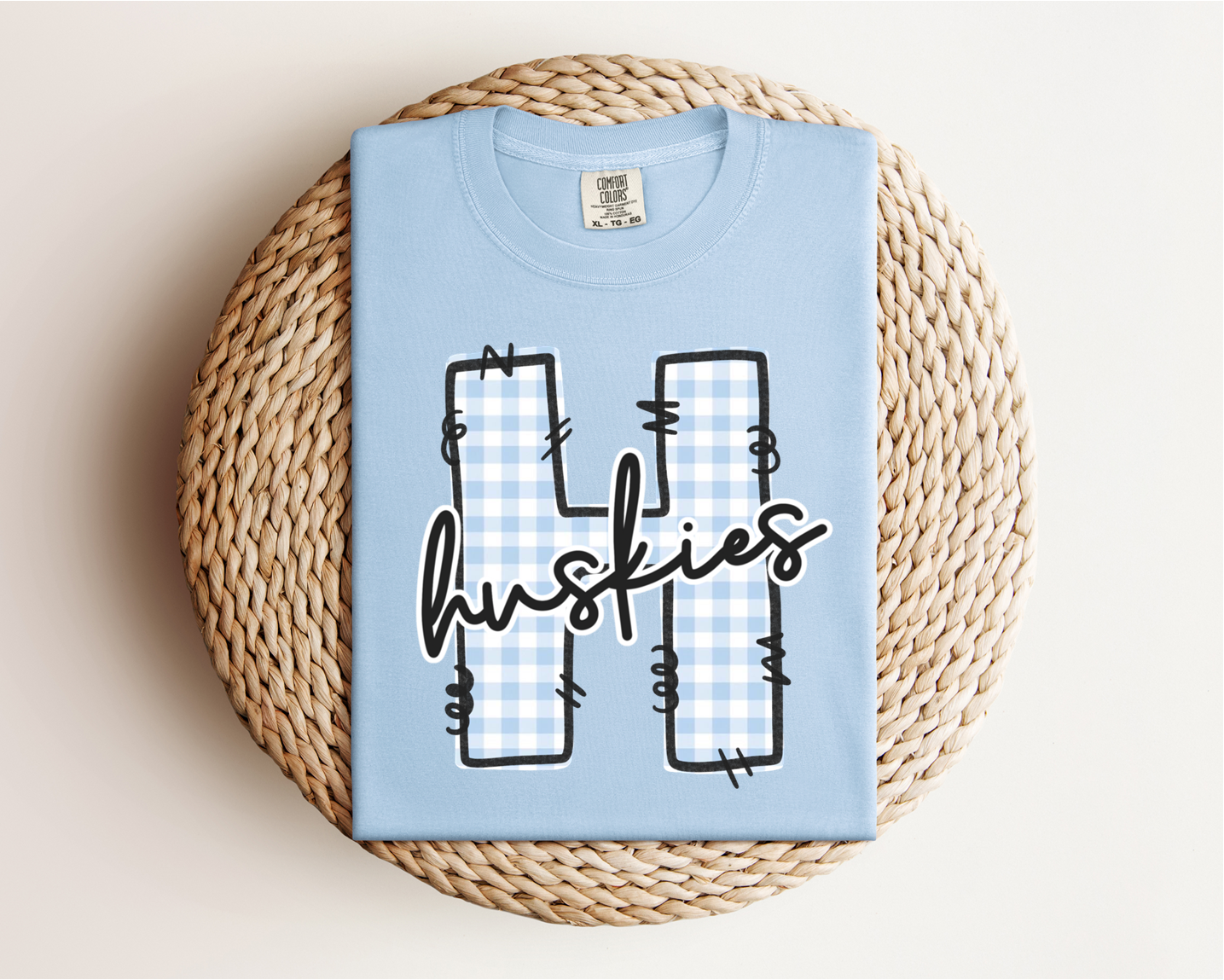 Helena Huskies Gingham Tee