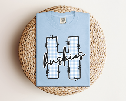 Helena Huskies Gingham Tee