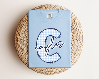 Calera Eagles Gingham Tee