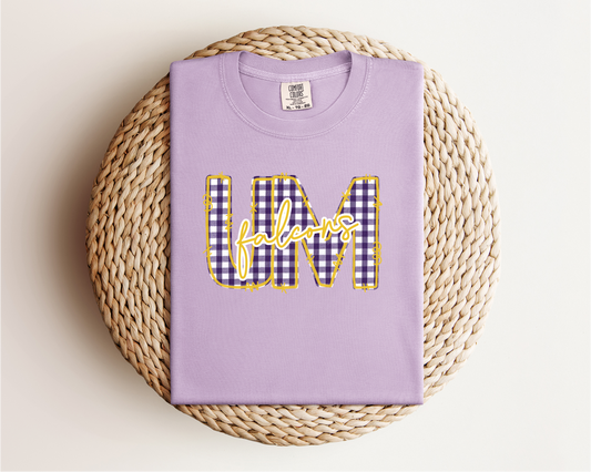 UofM Falcons Gingham Tee