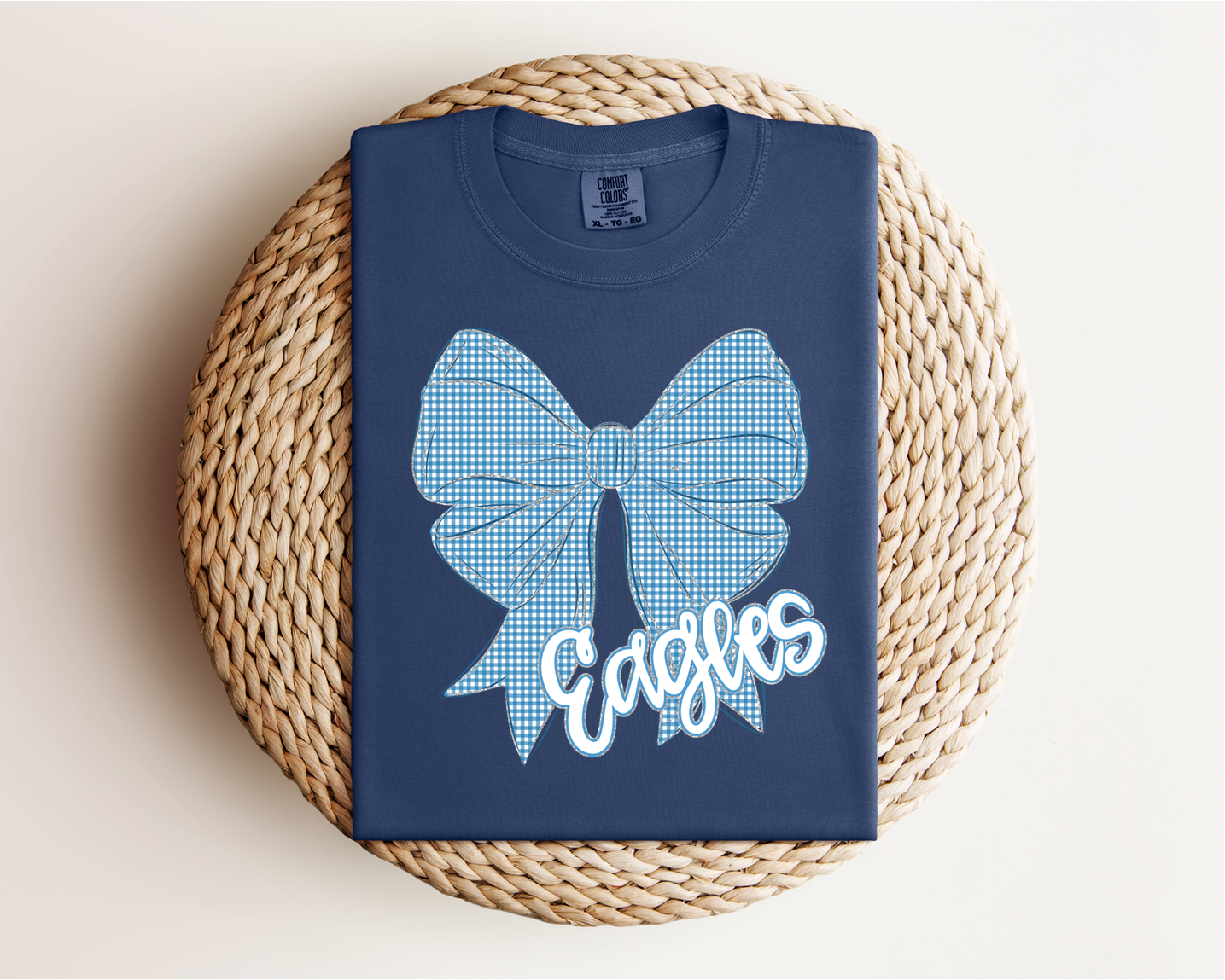 Eagles Gingham Bow Tee