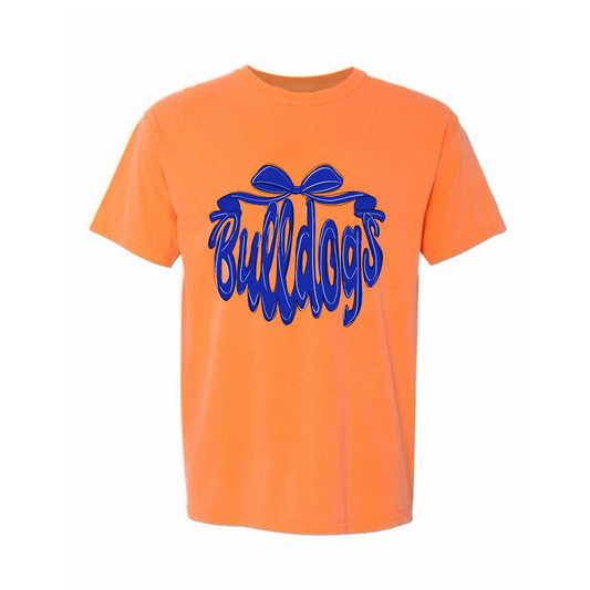 Bulldogs Monochromatic Bow Tee