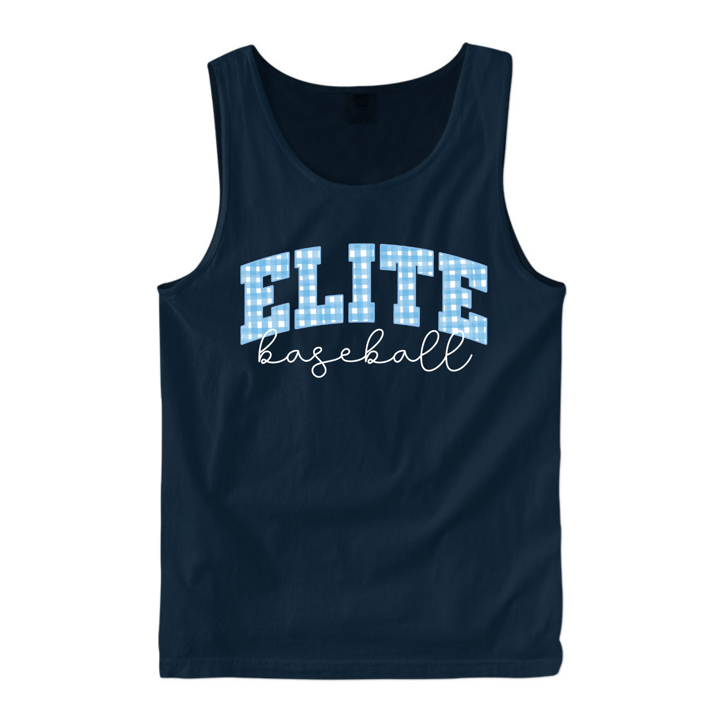 Elite Baseball Gingham Tank