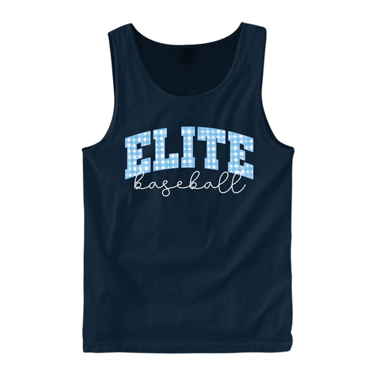 Elite Baseball Gingham Tank