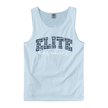 Elite Baseball Gingham Tank