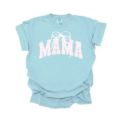 Gingham Mama Bow Tee
