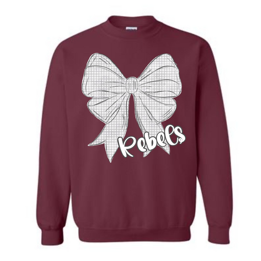 Rebels Gingham Bow Sweatshirt