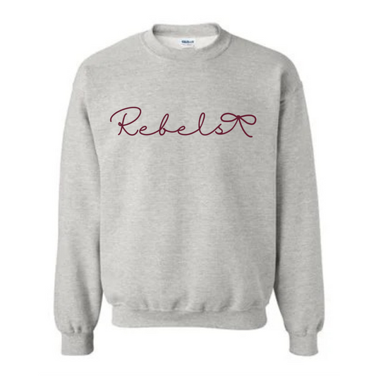 Rebels Script Bow Sweatshirt