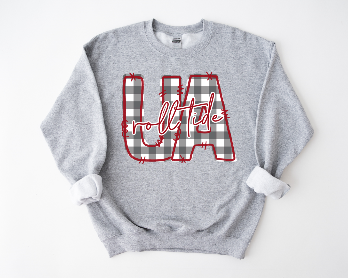 University of Alabama Gingham Sweatshirt