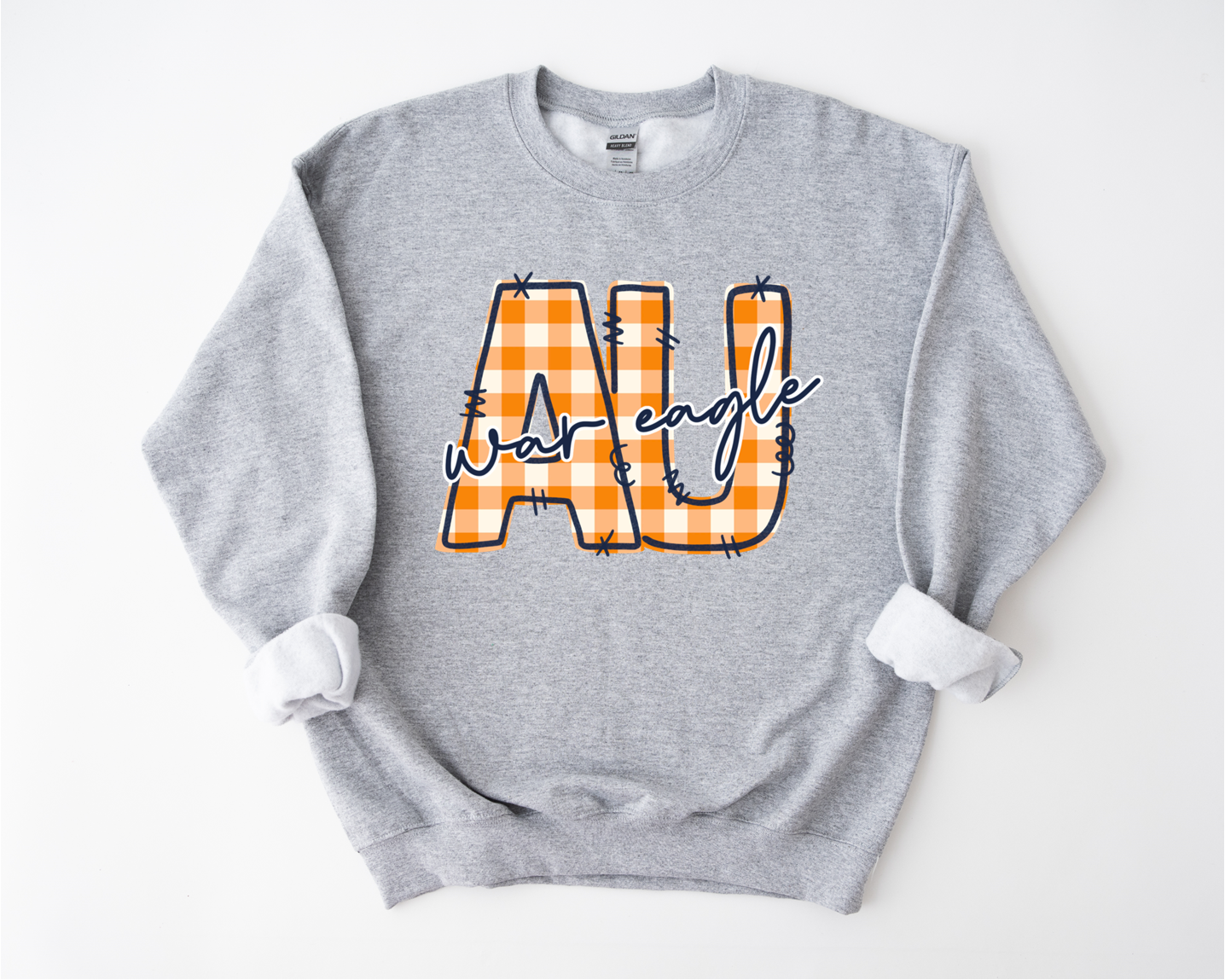 Auburn University Gingham Sweatshirt