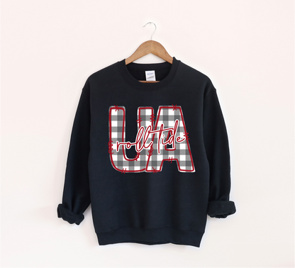 University of Alabama Gingham Sweatshirt