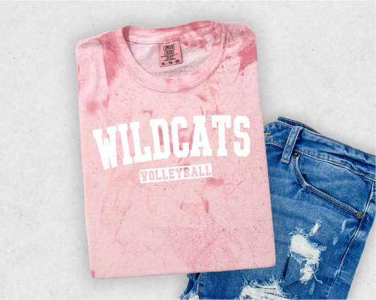 “Wildcats Volleyball” Varisty Color Blast Tee