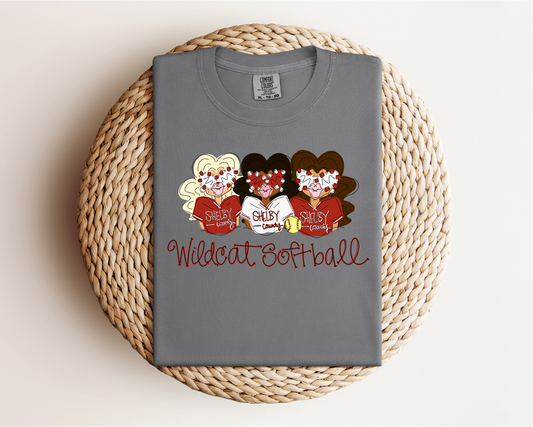 “Wildcats Softball” Gals Tee