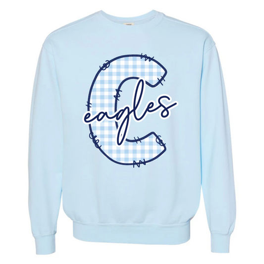Calera Eagles Gingham Sweatshirt