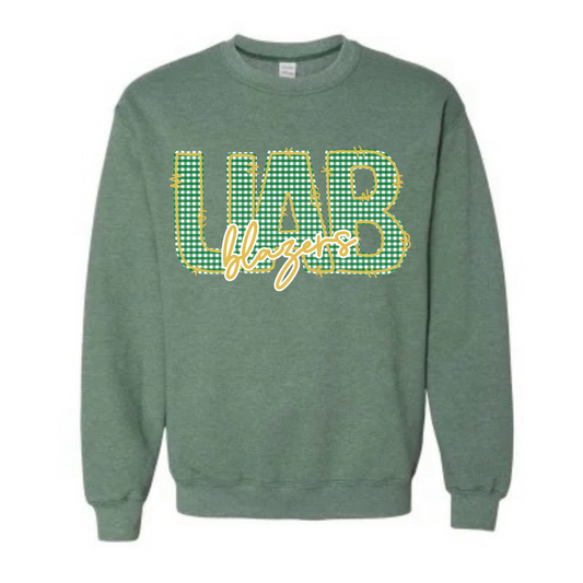 Gingham UAB “Blazers” Sweatshirt
