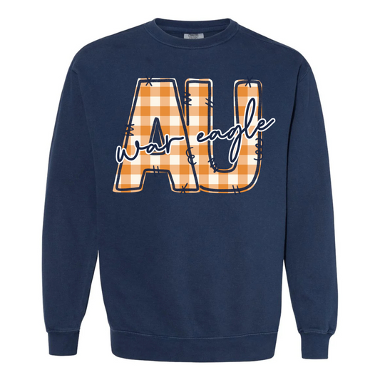 Auburn University Gingham Sweatshirt