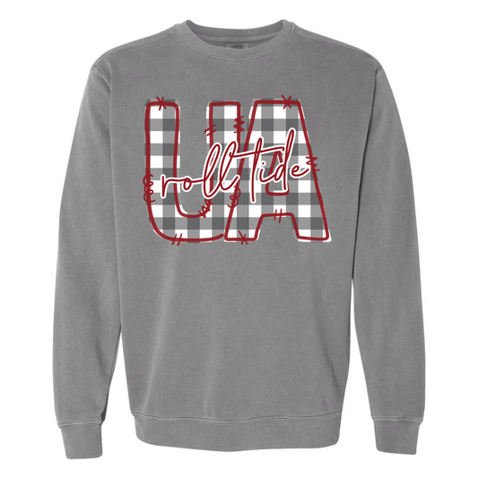 University of Alabama Gingham Sweatshirt