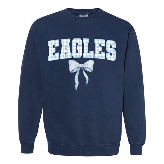 Eagles Gingham Bow Sweatshirt