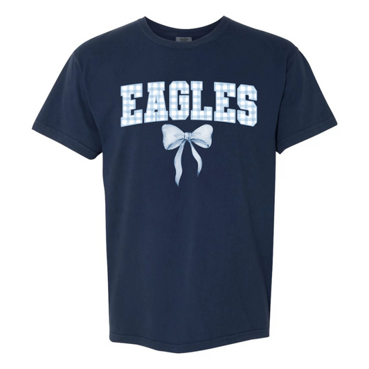 Eagles Gingham Bow Tee