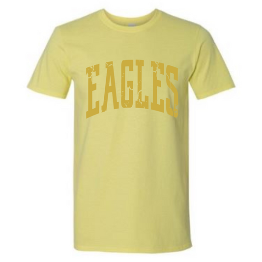 Eagles Gold Out Grunge Tee
