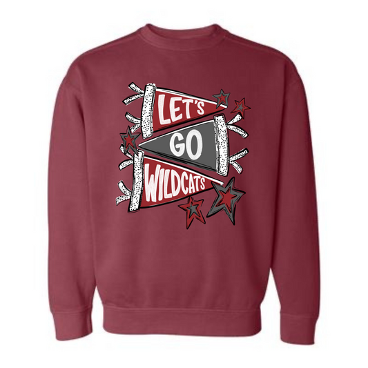 “Let’s Go Wildcats” Pennant Sweatshirt
