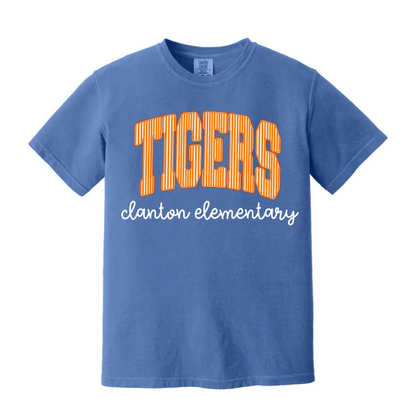 Striped Mascot/School Tee