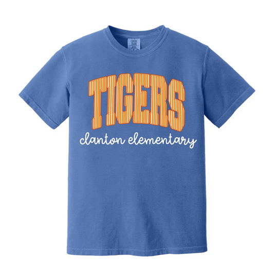 Striped Mascot/School Tee