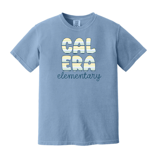 Striped School name Tee - Boy Version