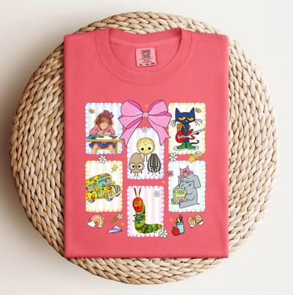 Book Character Bow Tee