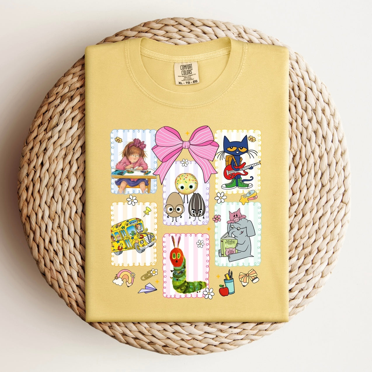 Book Character Bow Tee