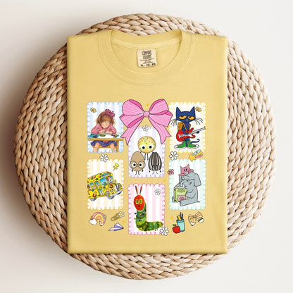 Book Character Bow Tee