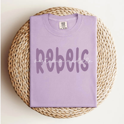 Monochrome Mascot + School Name Tee