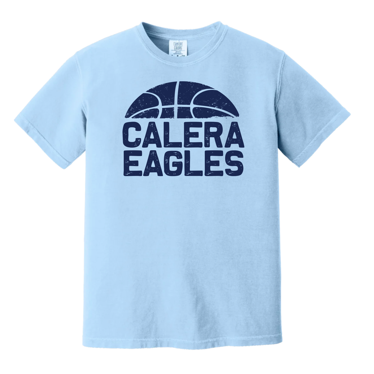 Calera Eagles Grunge Basketball Tee