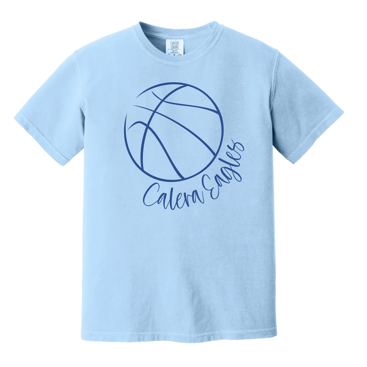 Calera Eagles Script Basketball Tee