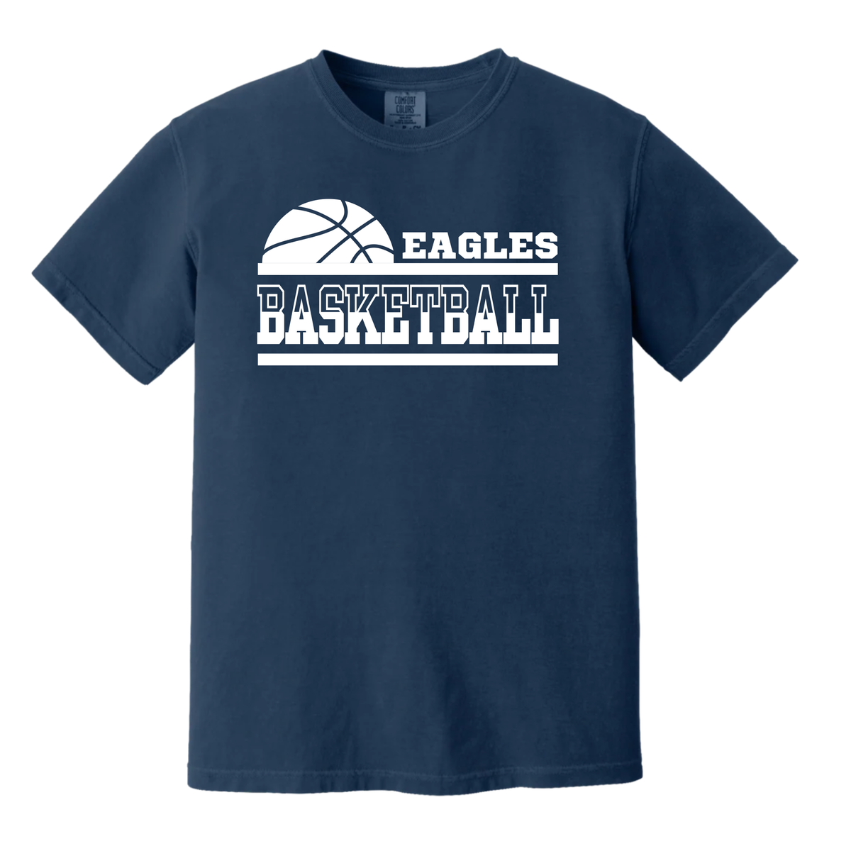 Eagles Basketball Stacked Tee
