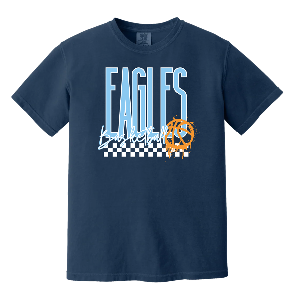 Eagles Basketball Checked Tee