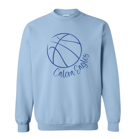 Calera Eagles Script Basketball Sweatshirt