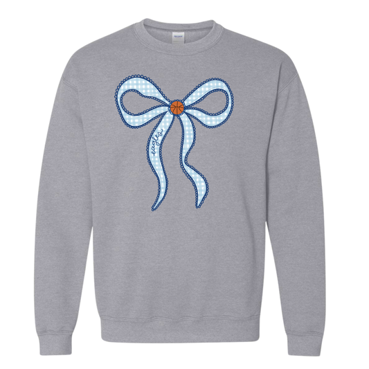 Calera Eagles Basketball Bow Sweatshirt