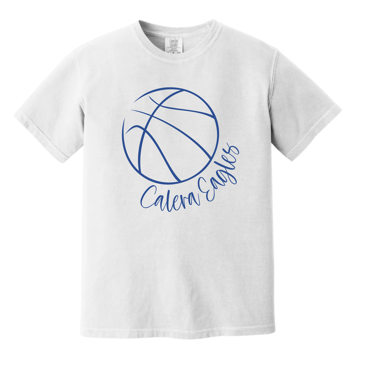 Calera Eagles Script Basketball Tee