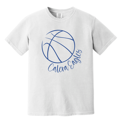 Calera Eagles Script Basketball Tee