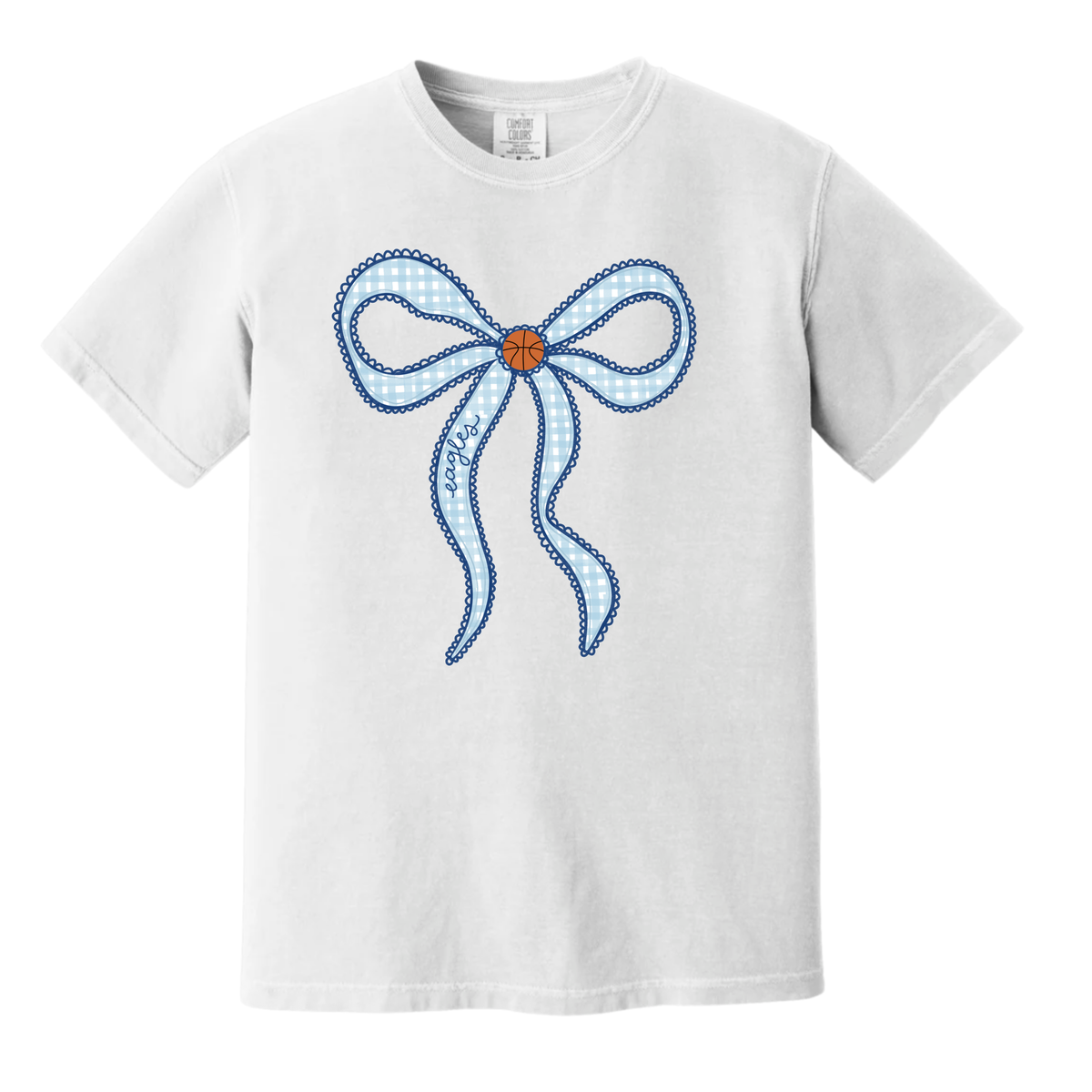 Calera Eagles Basketball Bow Tee