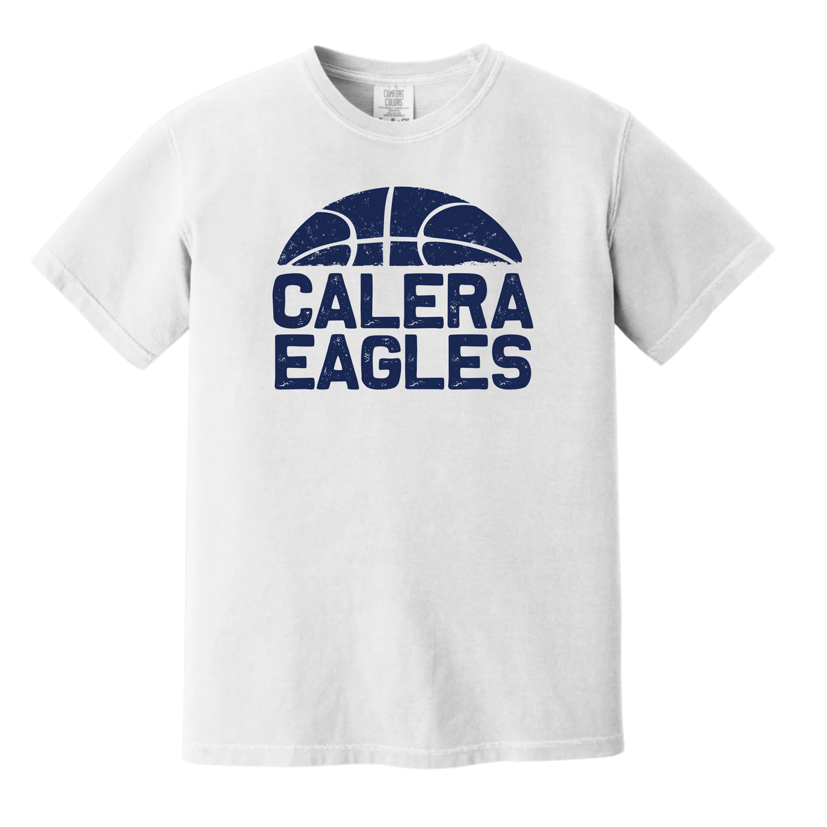 Calera Eagles Grunge Basketball Tee