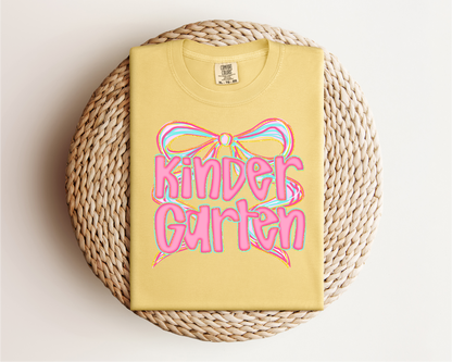 Poppy Pink Bow Grade Level Tee