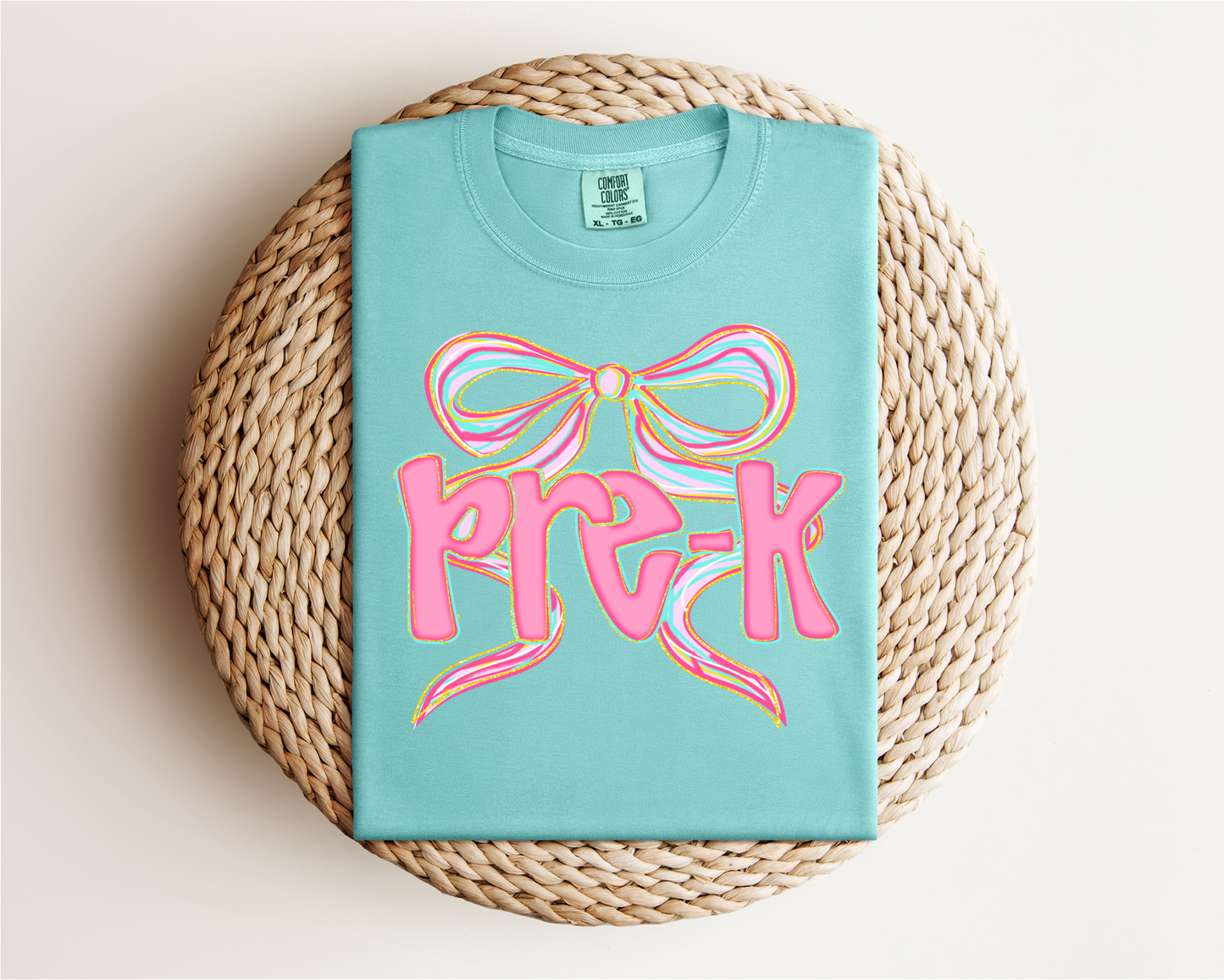 Poppy Pink Bow Grade Level Tee