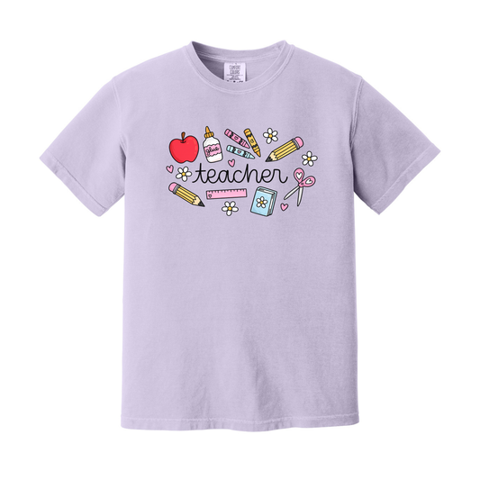 Custom School Supply Doodle Tee